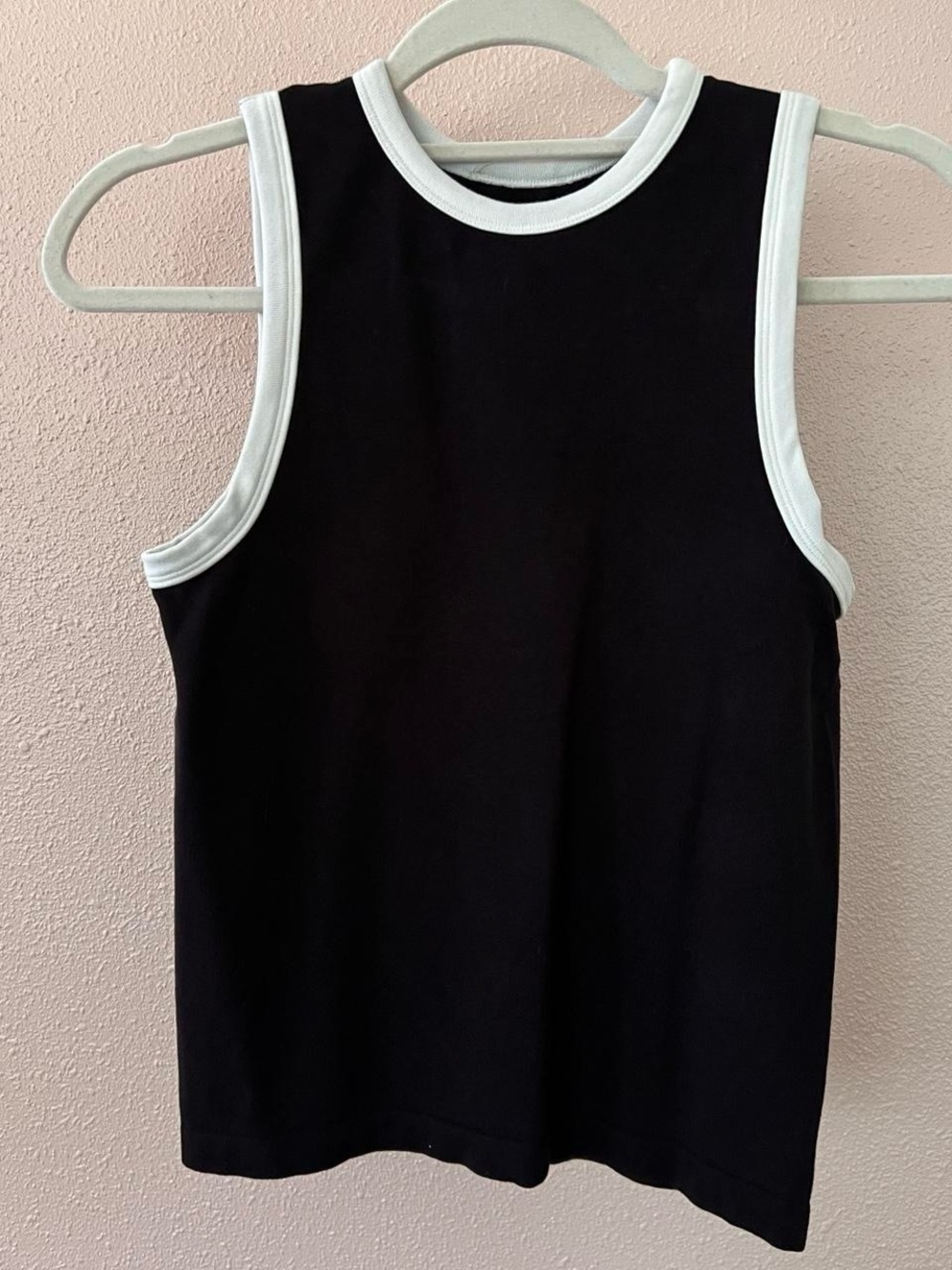 Black Tank Top with White Trim